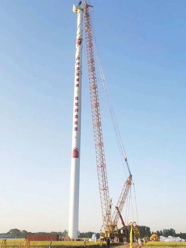 天博官方(中国)总部XGC11000起重机在开封兰考施工